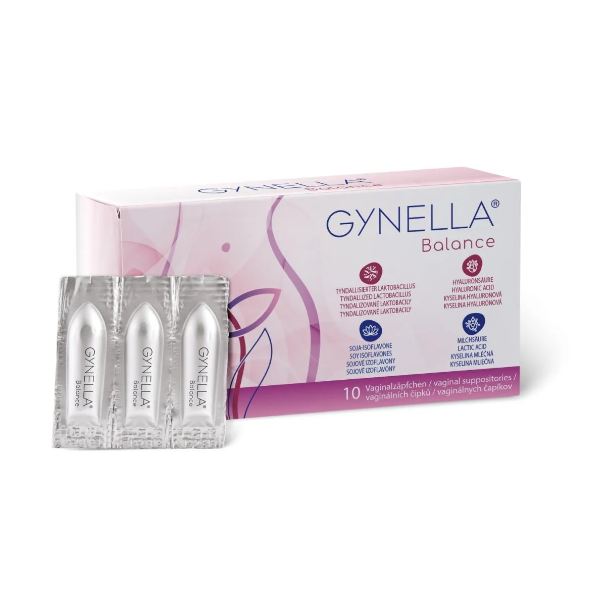 GYNELLA BALANCE VAGINAALSED SUPOSIIDID N10 - Product Image