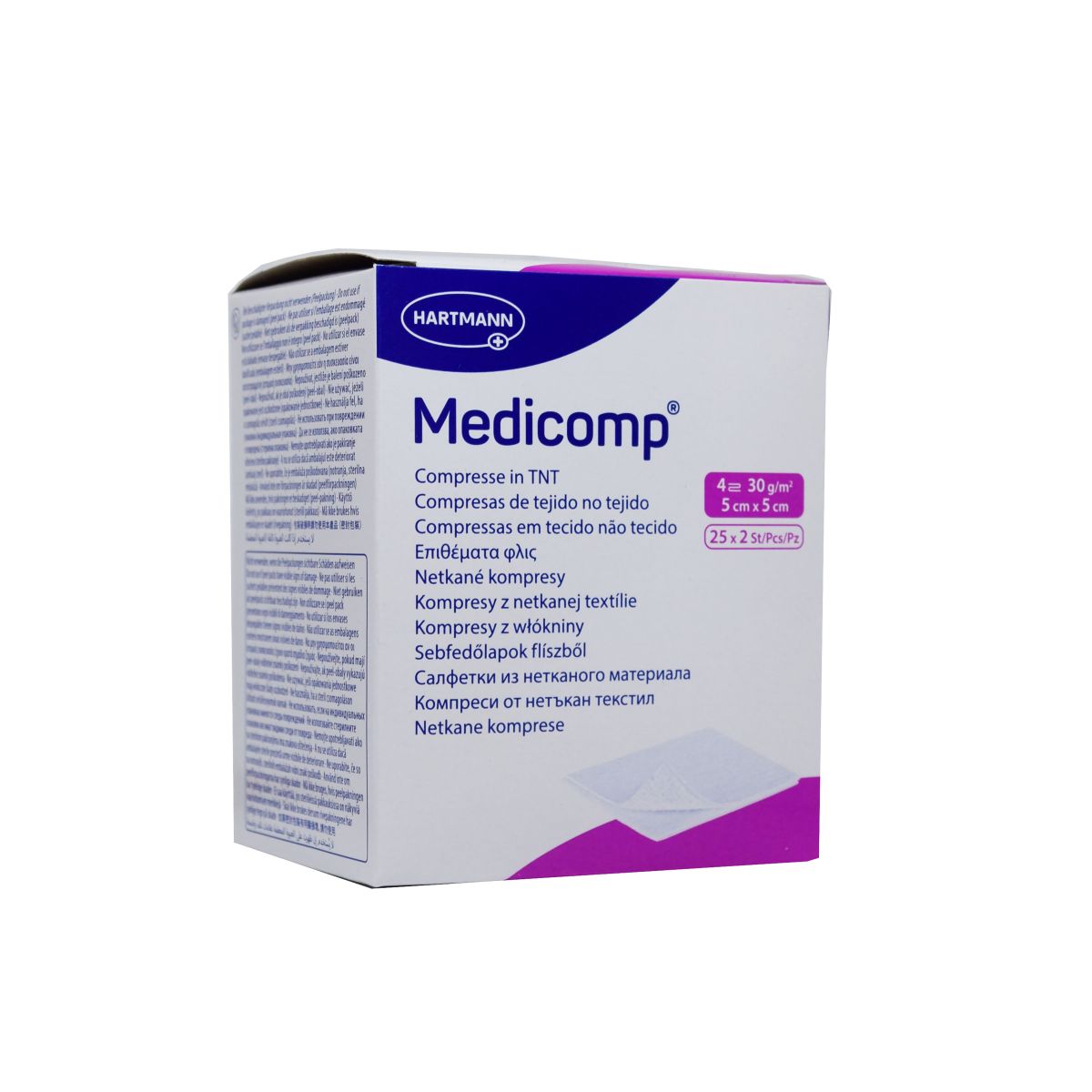 MEDICOMP TAMPOONID STER 5X5CM N25X2 - Product Image