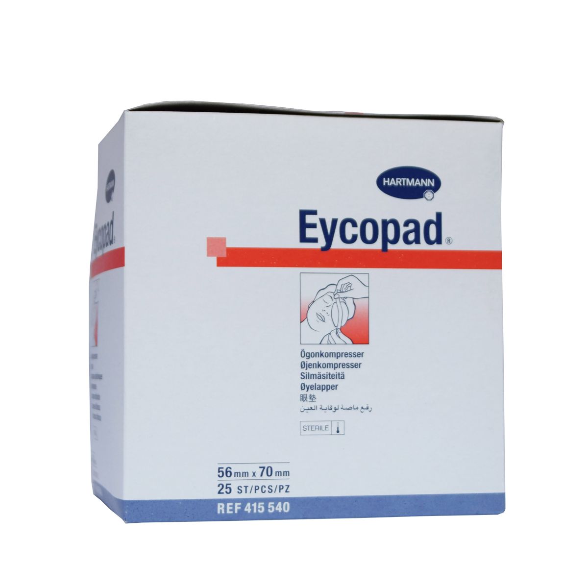 EYCOPAD SILMASIDE STERIILNE 56X70MM N25 - Product Image