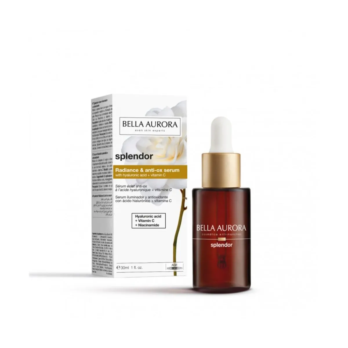 BELLA AURORA SPLENDOR SEERUM C-VIT JA HÜALUROONHAPPEGA 30ML - Product Image