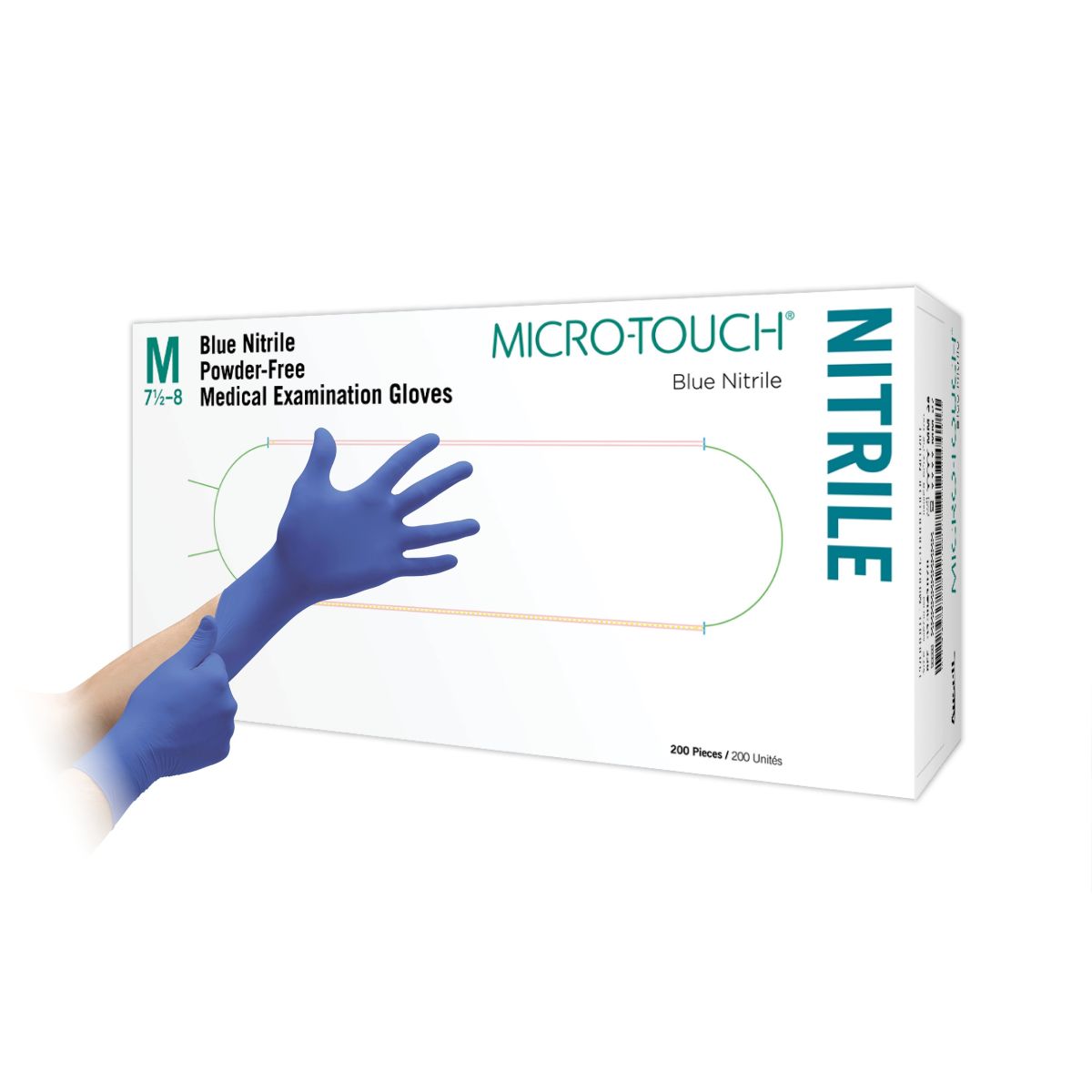 KINDAD MICRO-TOUCH BLUE NITRILE PF PROTS XS N200 - Product Image