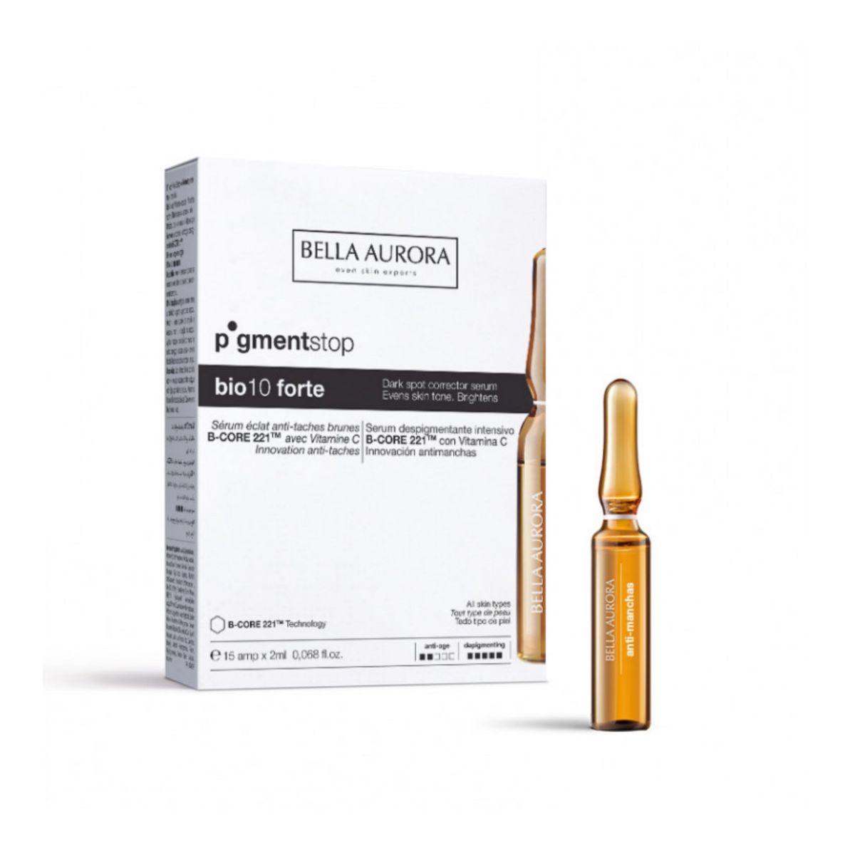 BELLA AURORA AMPULLID C-VIT JA HÜALUROONAHPPEGA 15X2ML - Product Image