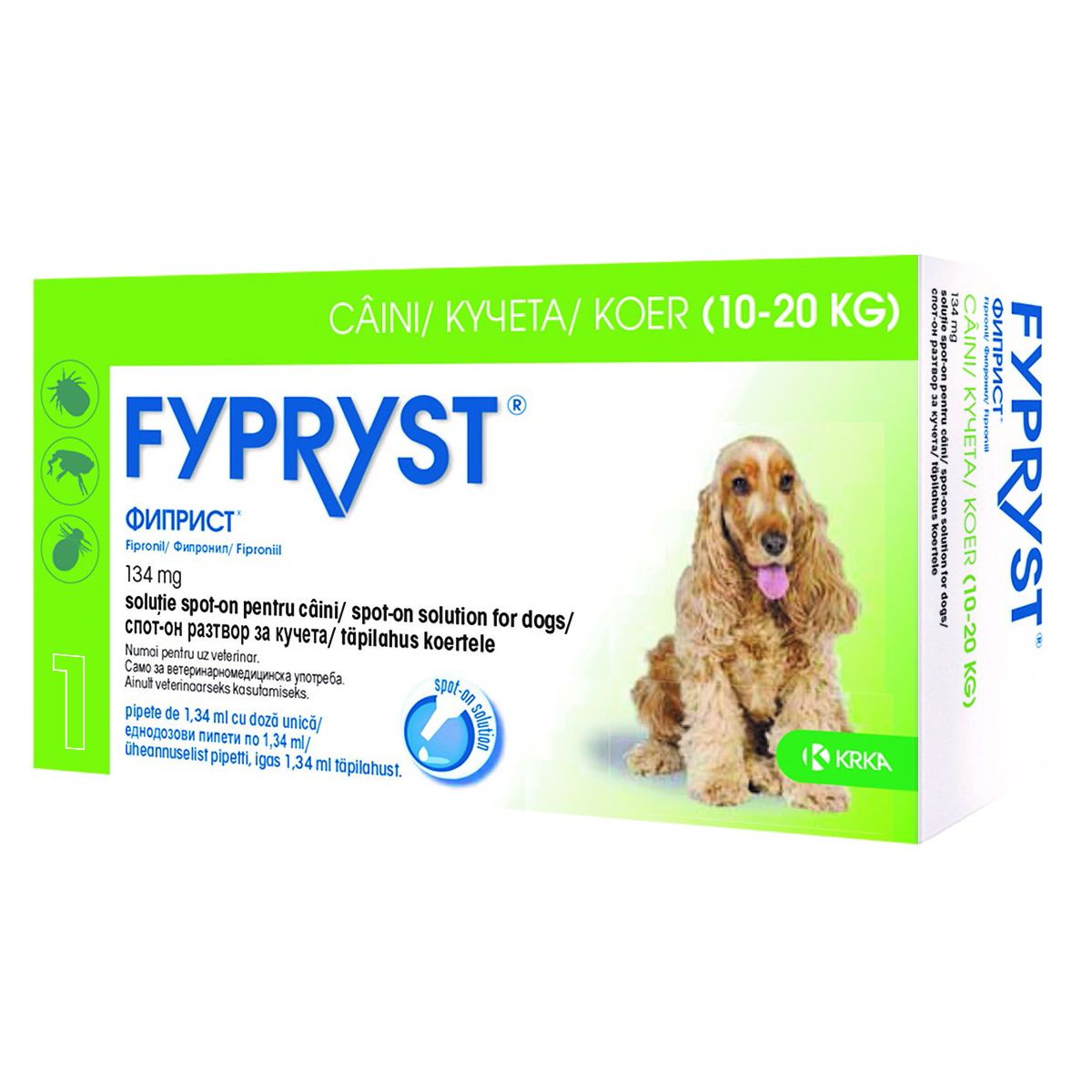 FYPRYST TÄPILAHUS 134MG/1,34ML 1,34ML N1 (10-20KG)