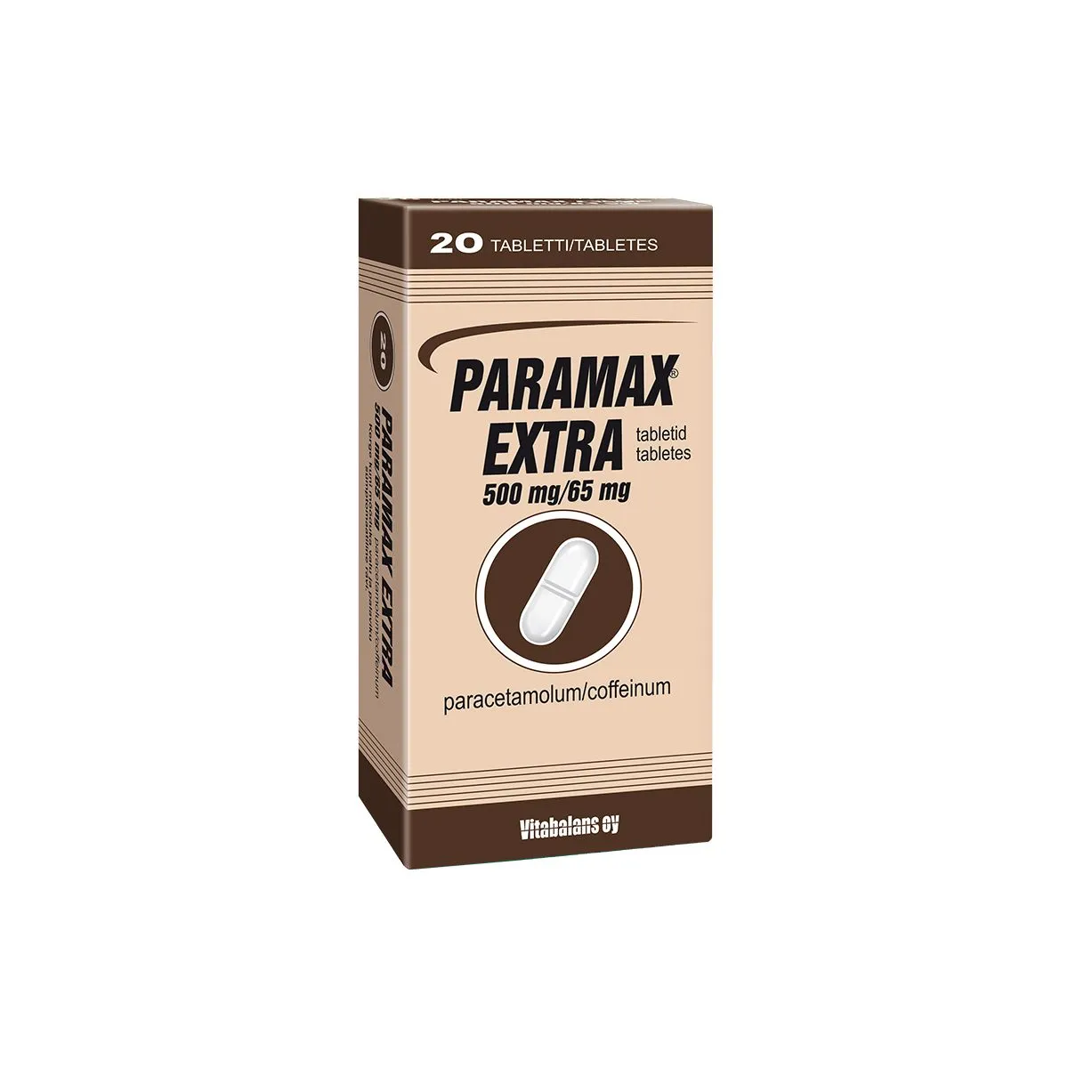 PARAMAX EXTRA TBL 500MG+65MG N20 - Product Image