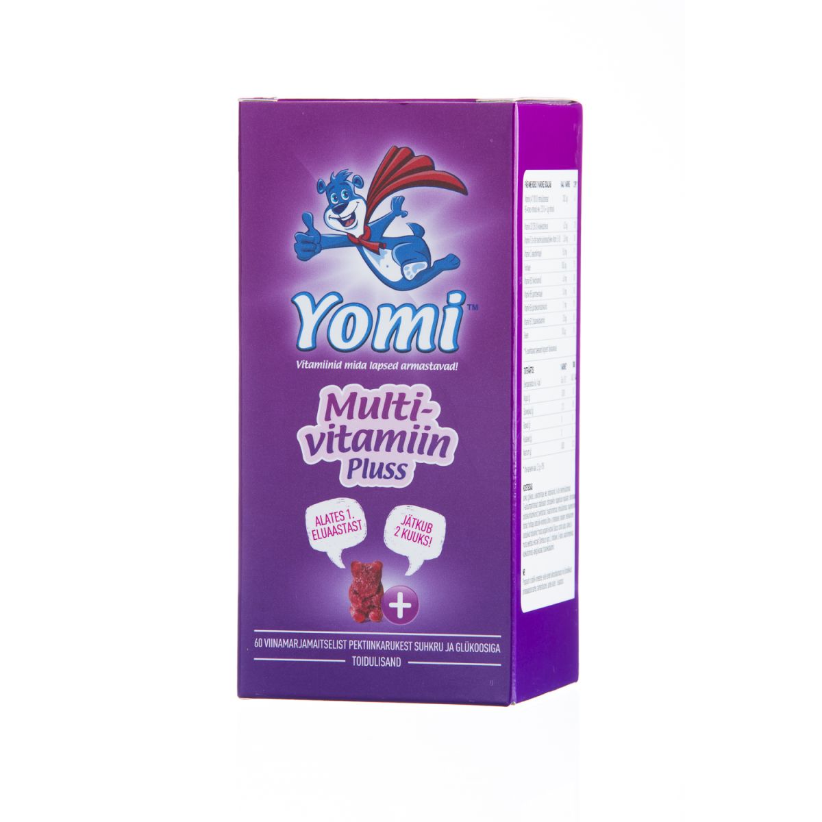 YOMI MULTIVITAMIIN PLUSS NÄRIMISTBL N60 - Product Image