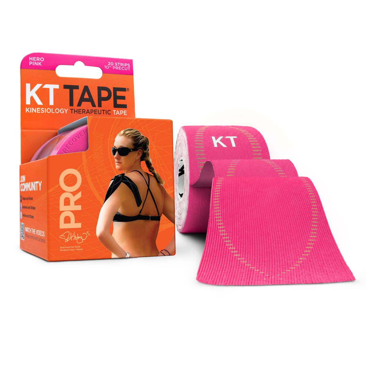 KT TEIP PRO NEON (EELLÕIGATUD 5M, 20 STRIP) ROOSA - Product Image