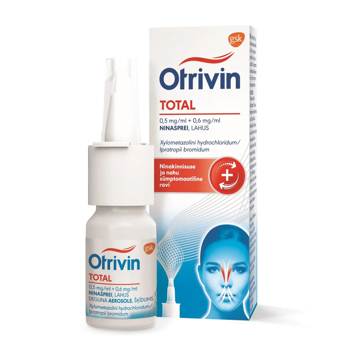 OTRIVIN TOTAL NINASPREI 0,5MG+0,6MG/ML 10ML - Product Image