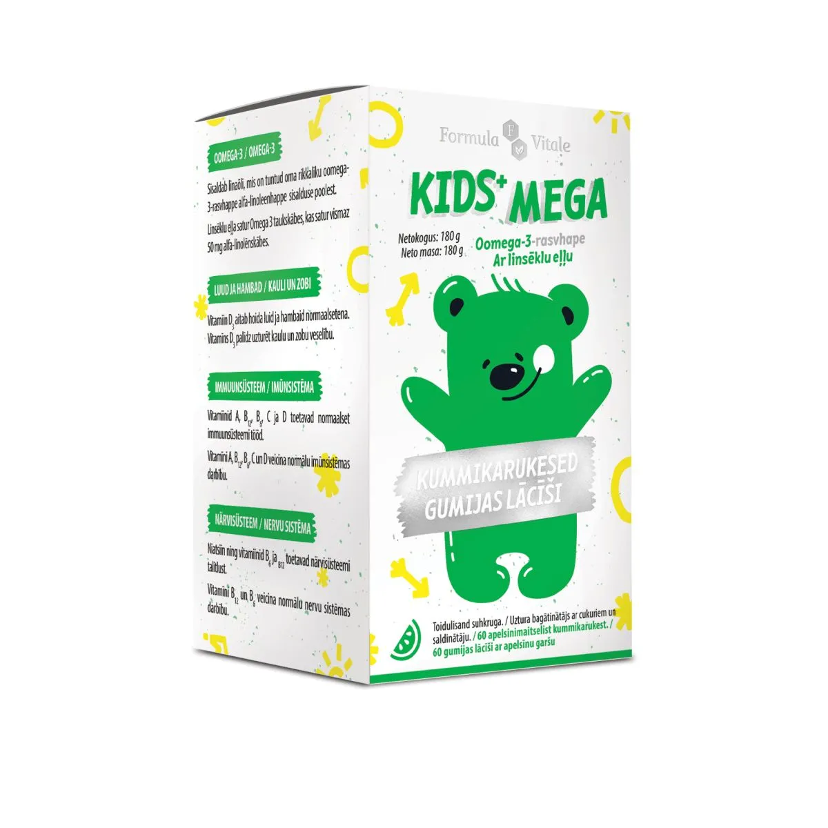 FORMULA VITALE KIDS+ MEGA KUMMIKARUKESED N60 - Product Image