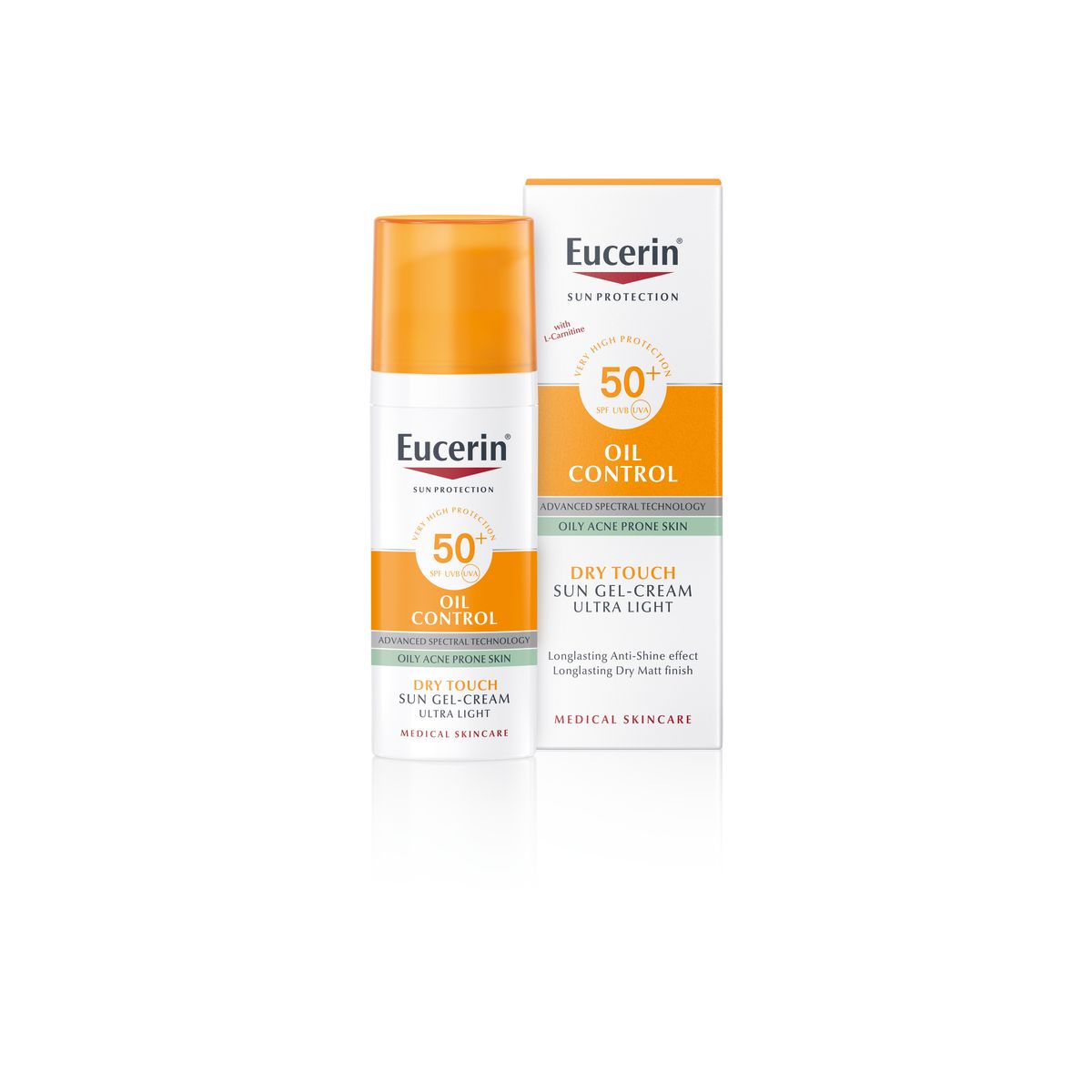 EUCERIN SUN PÄIKESEKAITSE GEEL-KREEM NÄOLE SPF50+ 50ML - Product Image