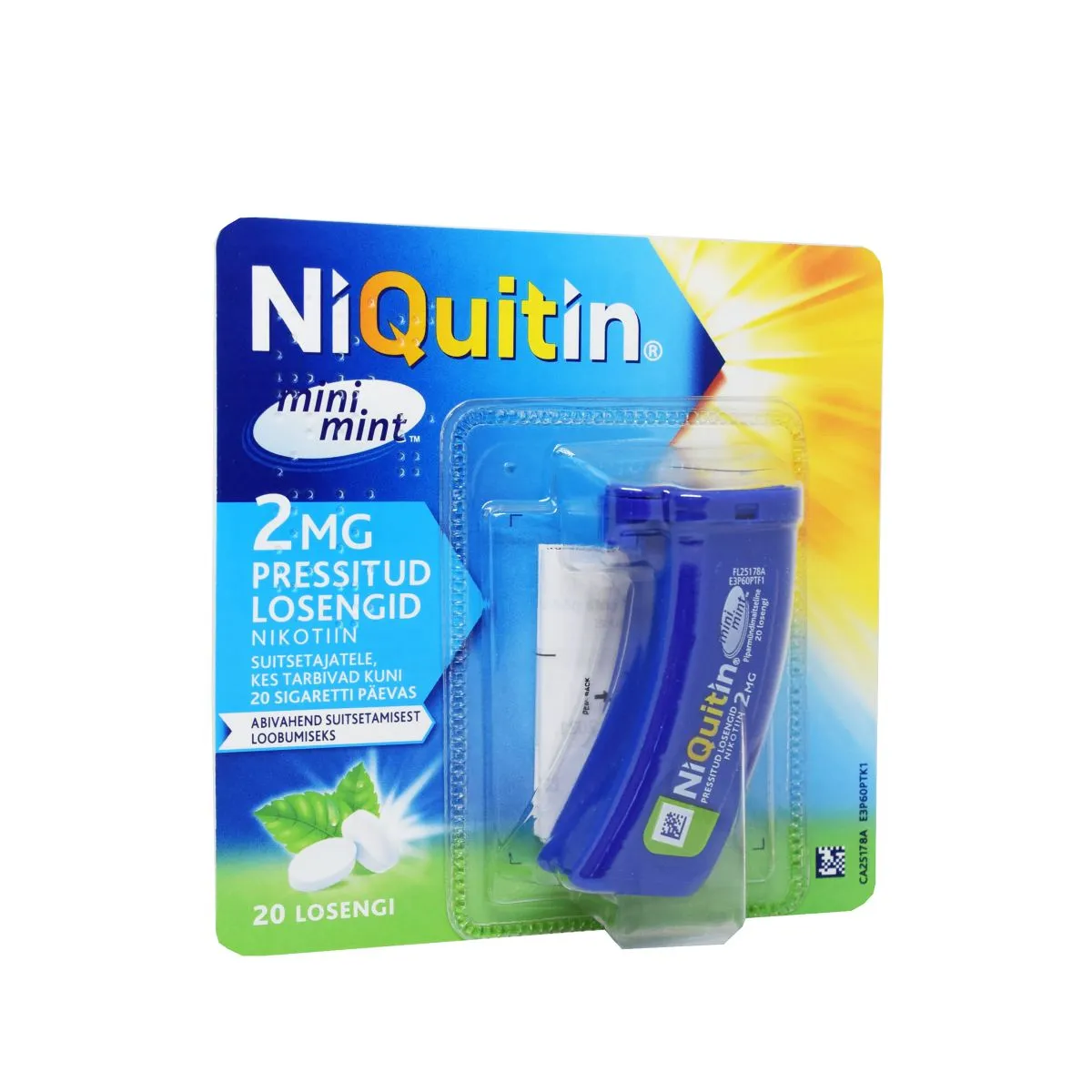 NIQUITIN MINI MINT LOSENG 2MG N20 - Product Image