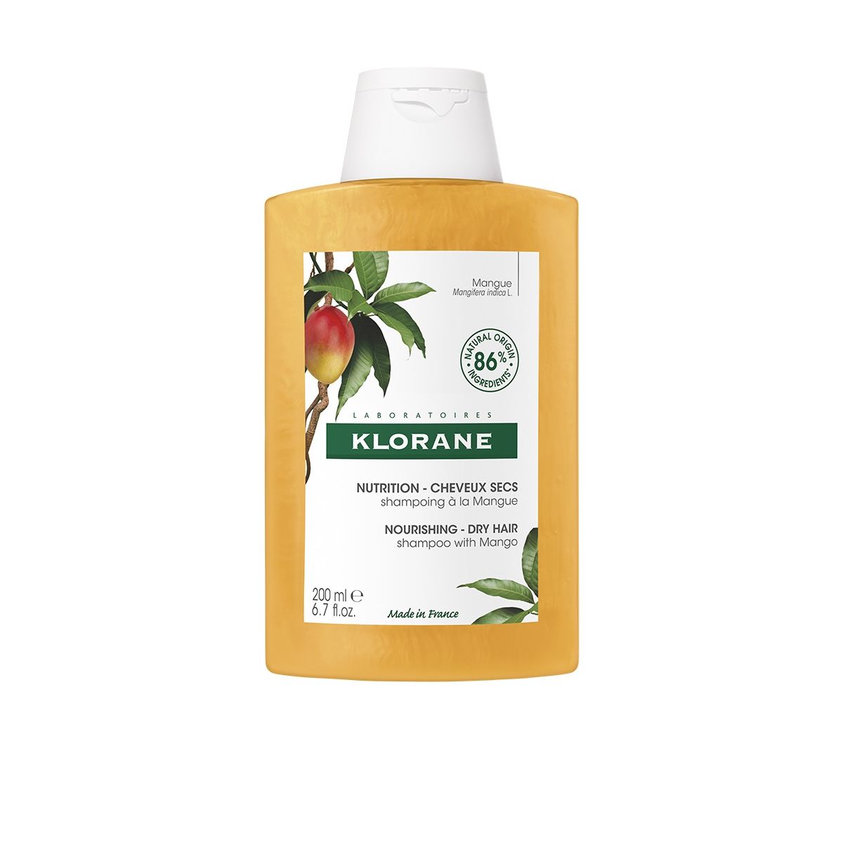 KLORANE SHAMPOON MANGO KUIVADELE JUUSTELE 200ML - Product Image