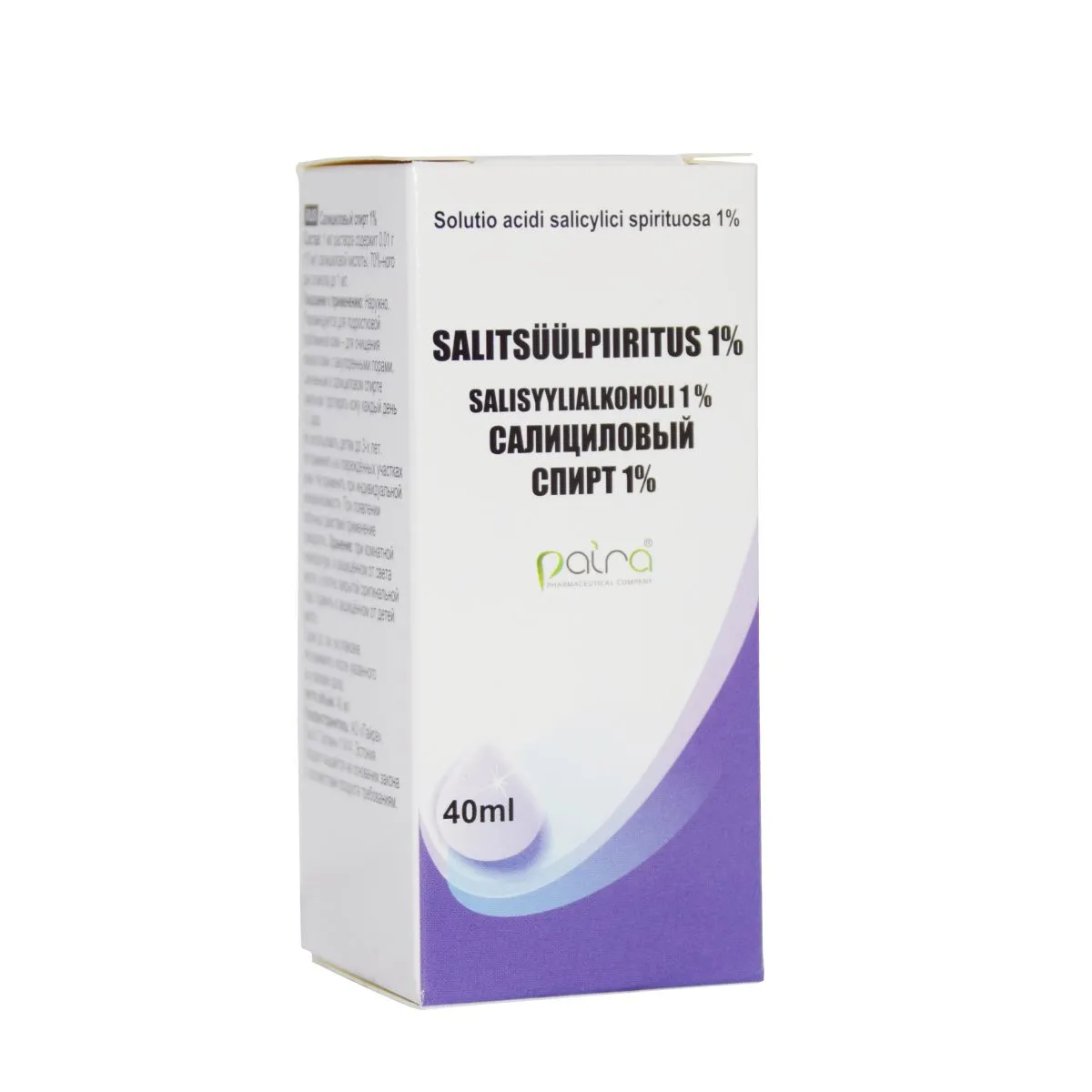 SALITSÜÜLPIIRITUS 1% 40ML (PAIRA) - Product Image