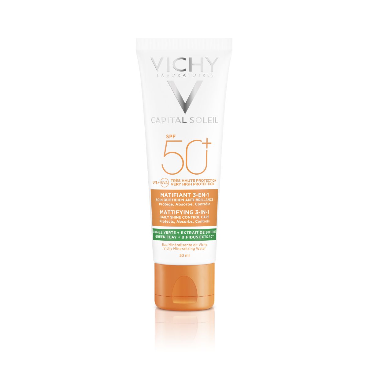 VICHY CS AKNEVASTANE MATISTAV PÄIKESEKAITSEKREEM NÄOLE SPF50 50ML - Product Image