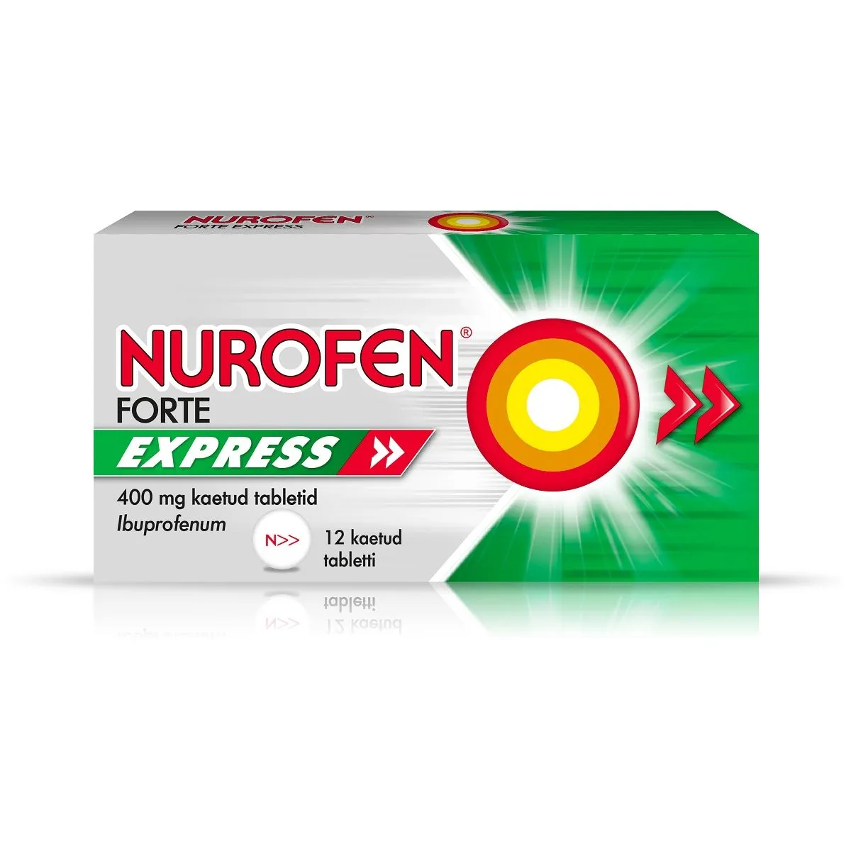 NUROFEN FORTE EXPRESS KAETUD TBL 400MG N12 - Product Image