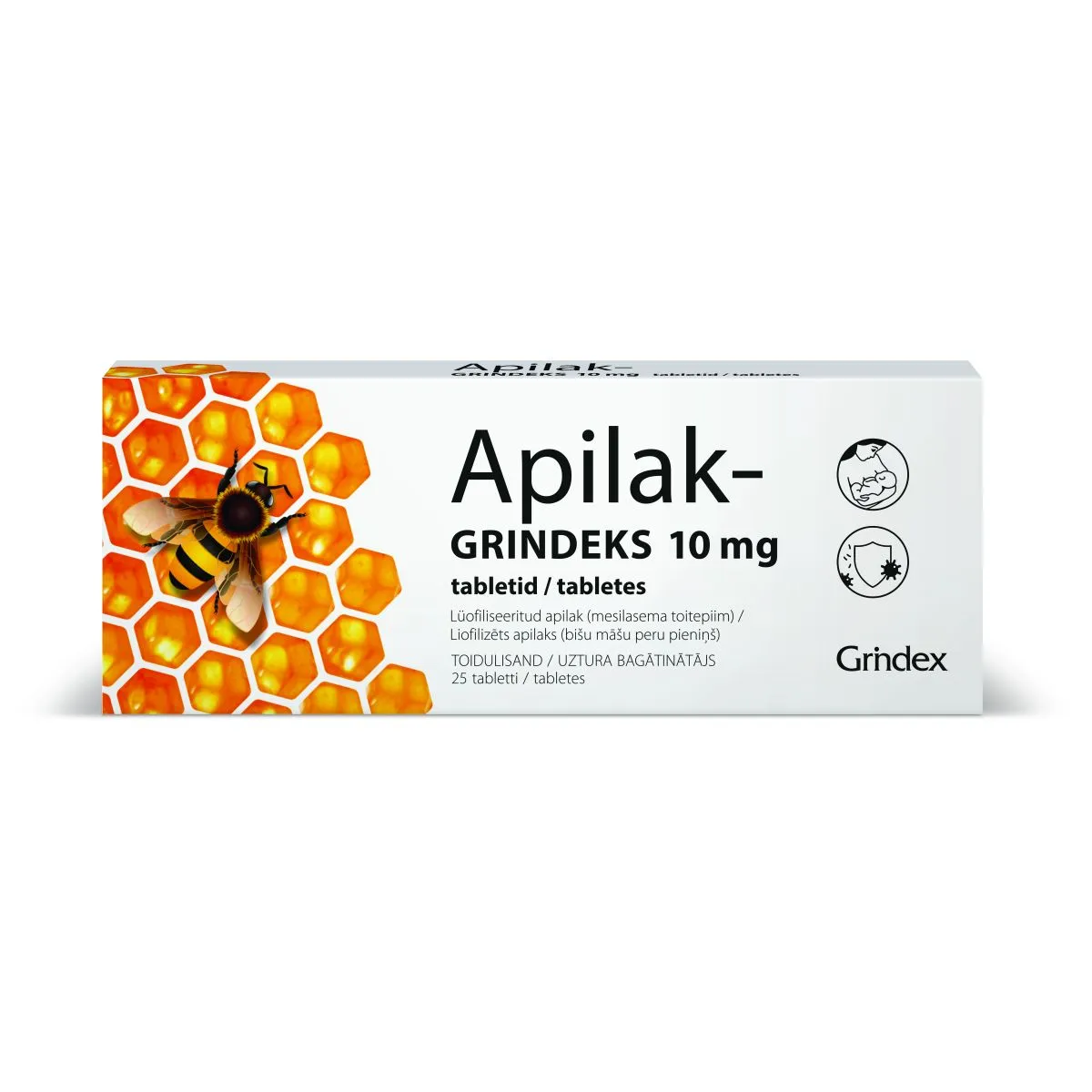 APILAK-GRINDEKS TBL 10MG N25 - Product Image