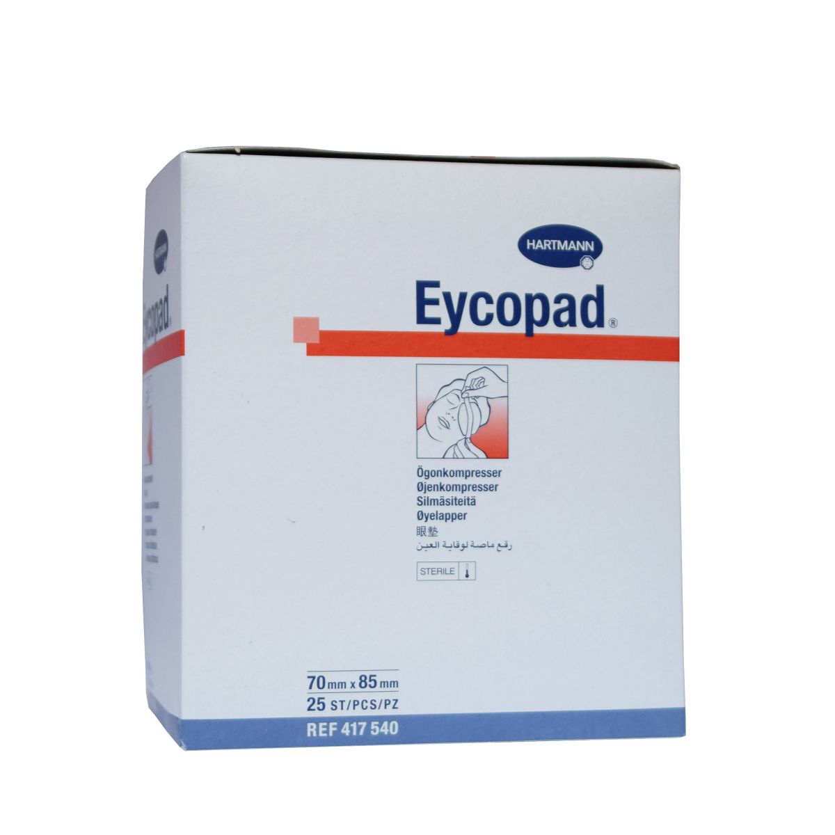 EYCOPAD SILMASIDE STERIILNE 70X85MM N25 - Product Image