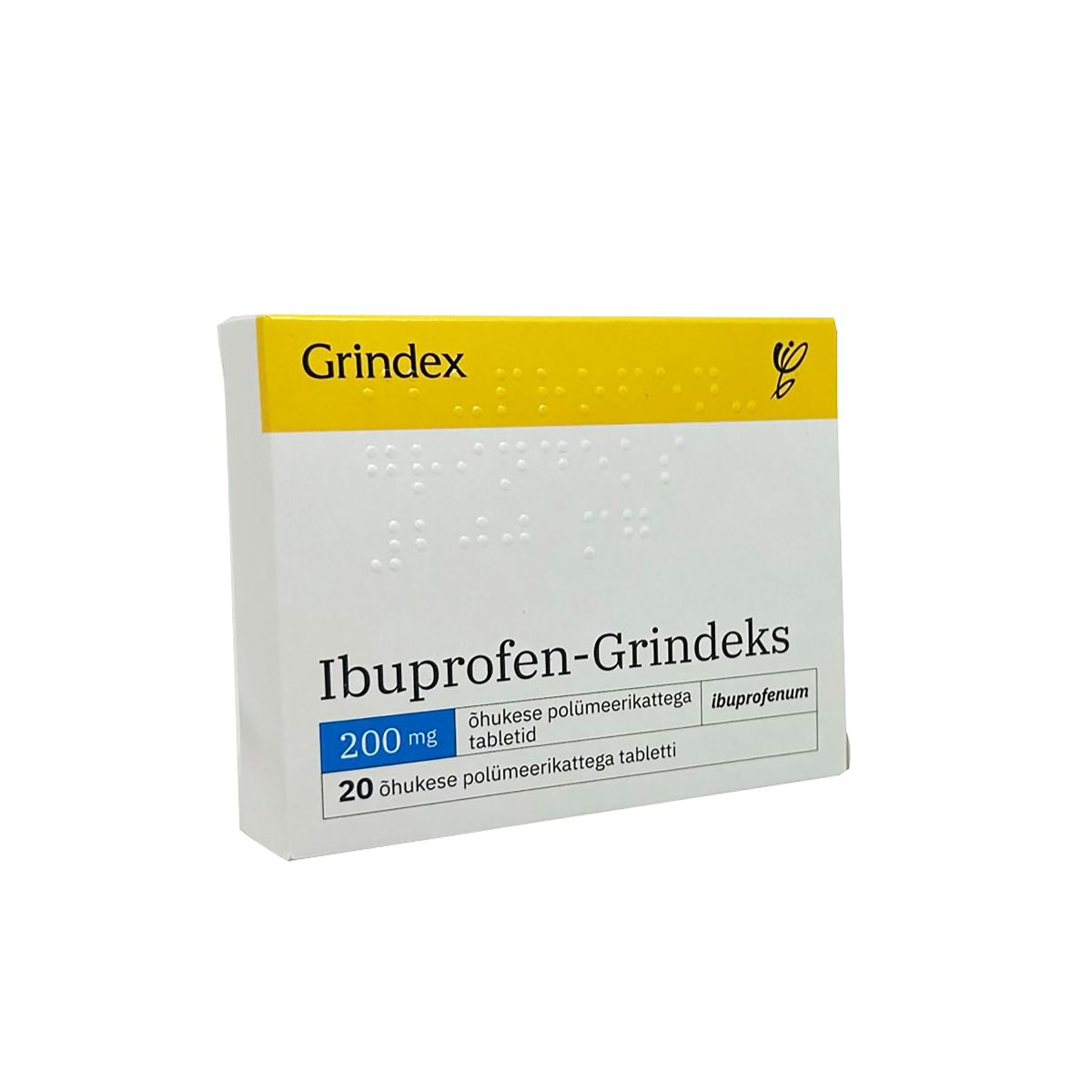 IBUPROFEN-GRINDEKS TBL 200MG N20 - Product Image