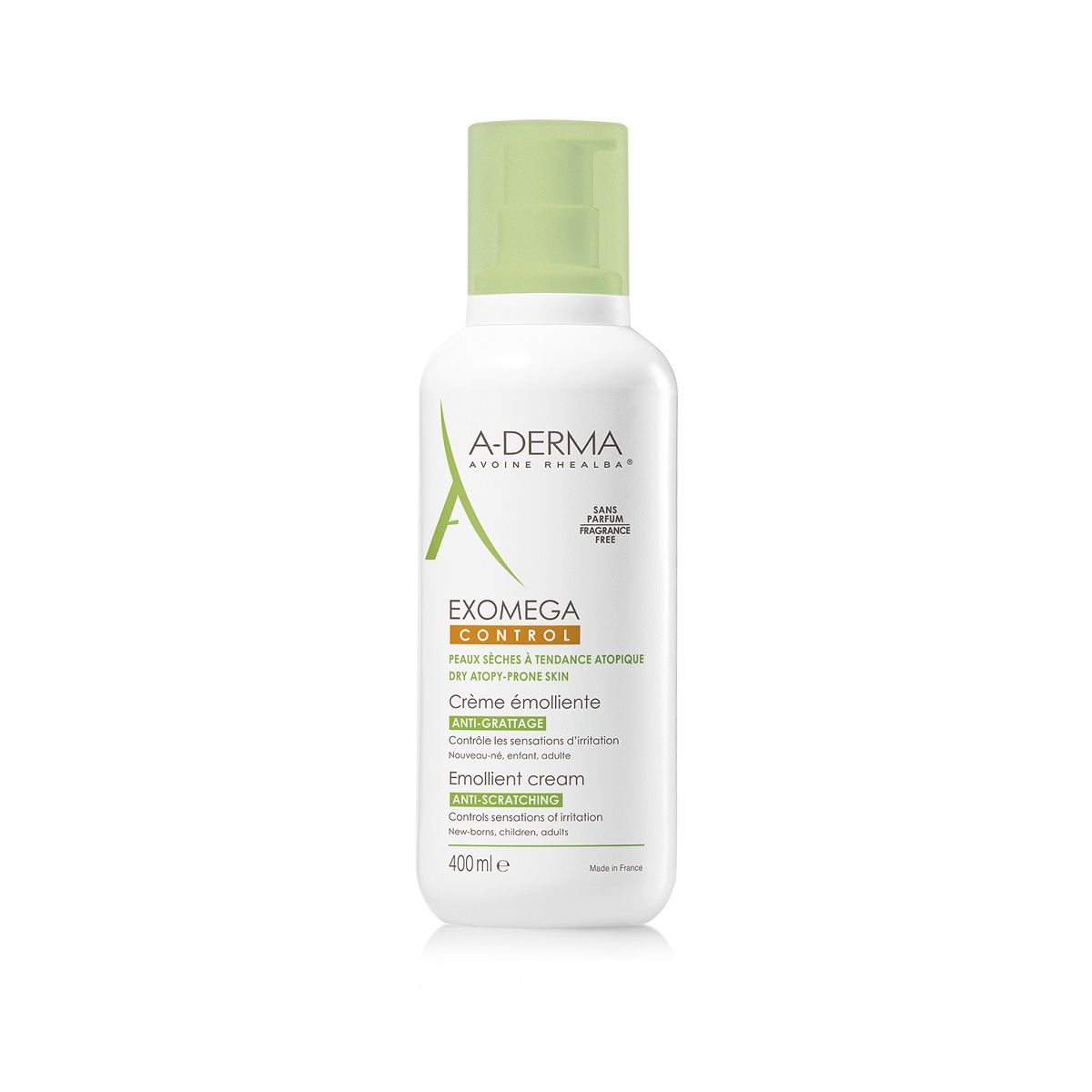 A-DERMA EXOMEGA CONTROL KREEM ATOOPILISELE NAHALE 400ML VANA - Product Image