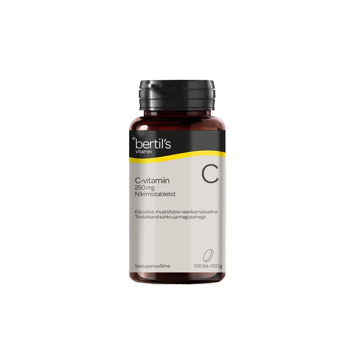 BERTILS VITAMIN C NÄRIMISTBL 250MG N100 - Product Image