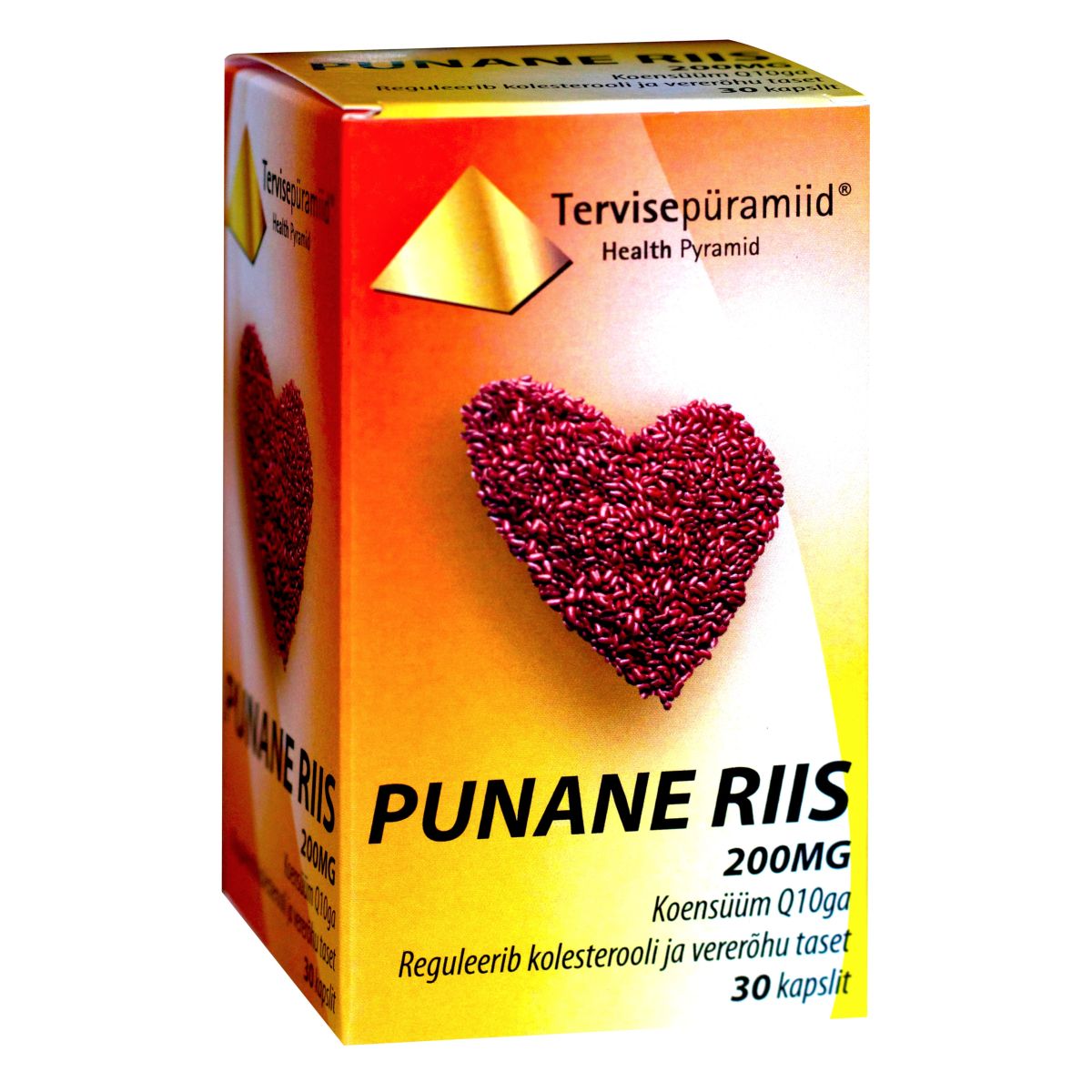 TERVISEPÜRAMIID PUNANE RIIS 200MG Q10 KAPSLID N30 - Product Image