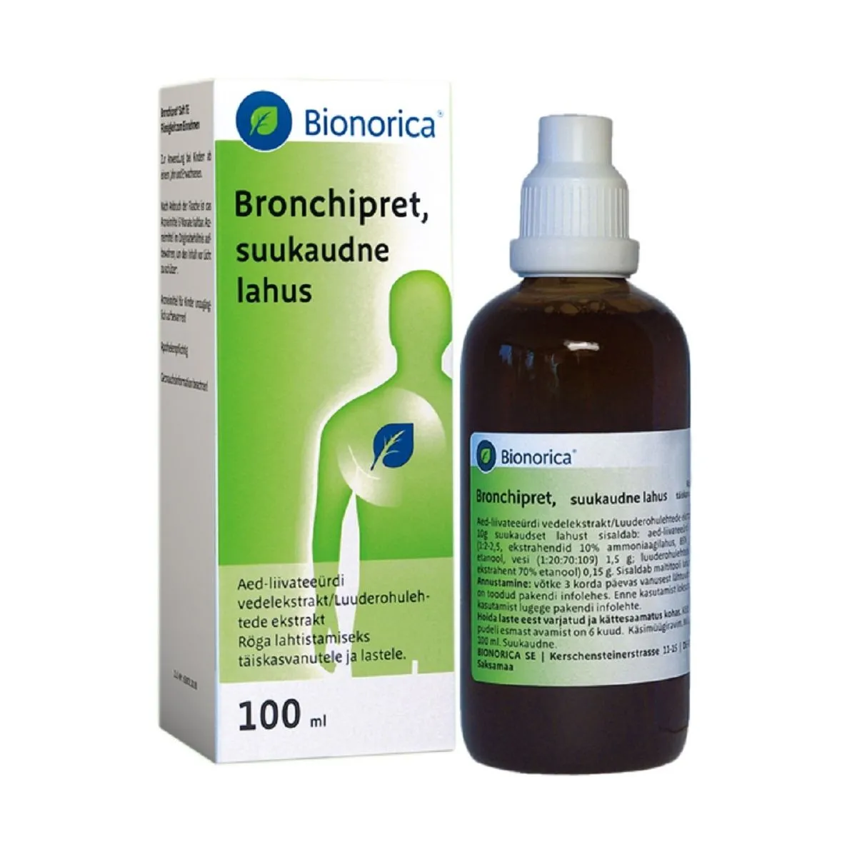 BRONCHIPRET SUUKAUDNE LAH 169,49+16,95MG/ML 100ML - Product Image