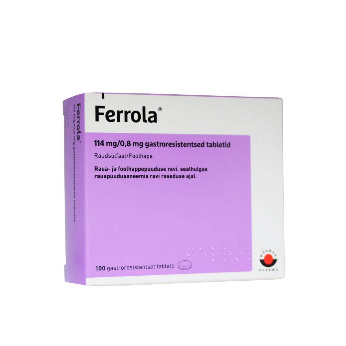 FERROLA GASTRORESIST TBL 114MG+0,8MG N100