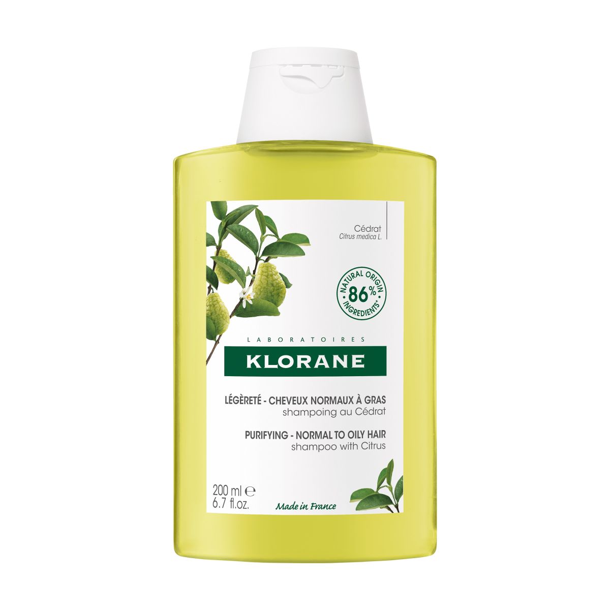 KLORANE SHAMPOON SIDRUNIEKSTRAKTIGA 200ML - Product Image