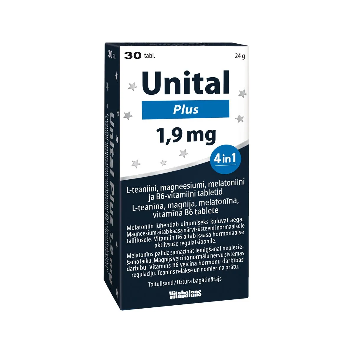 UNITAL PLUS 4IN1 TBL 1,9MG N30 - Product Image