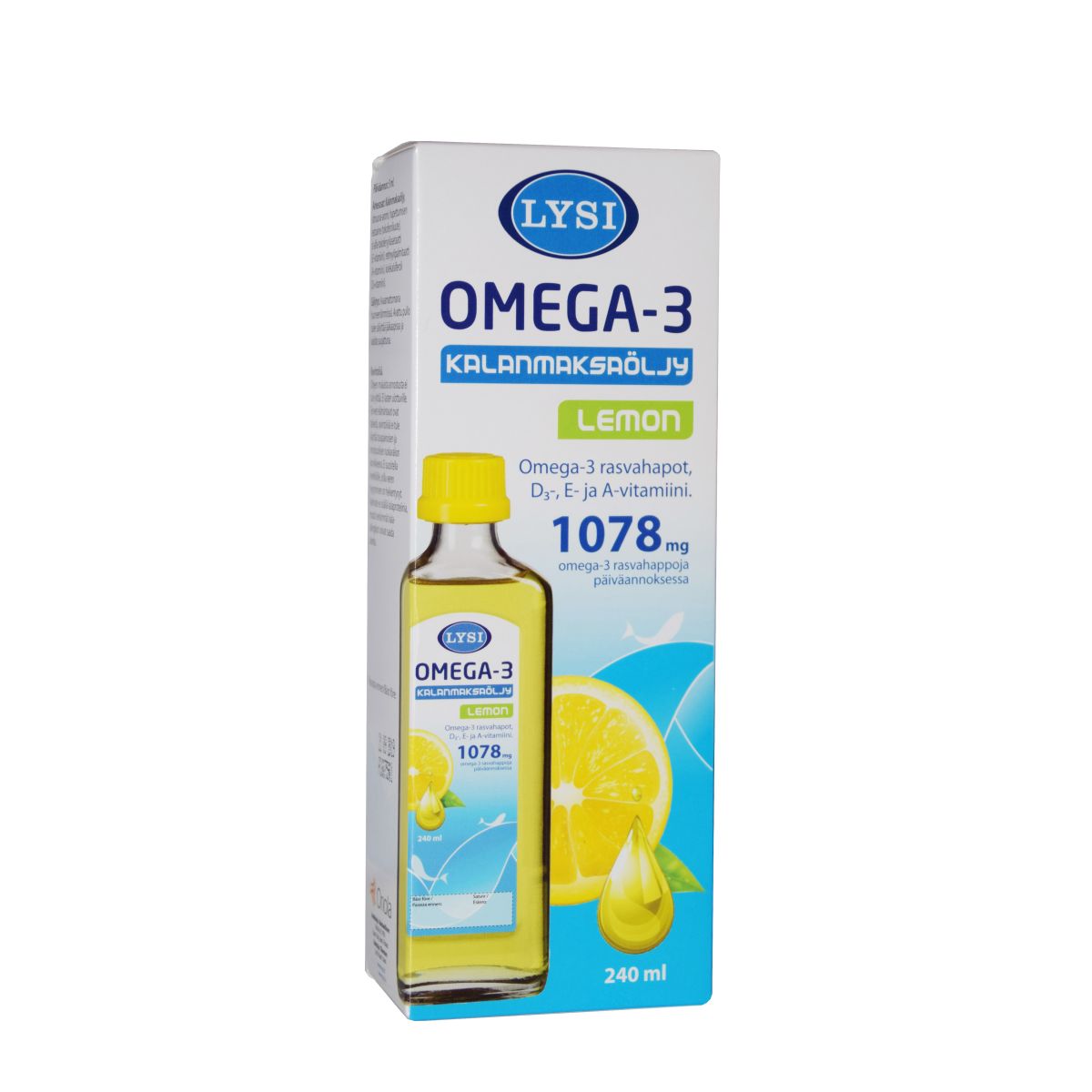 LYSI OMEGA-3 KALAMAKSAÕLI SIDRUNIMAITSELINE 240ML