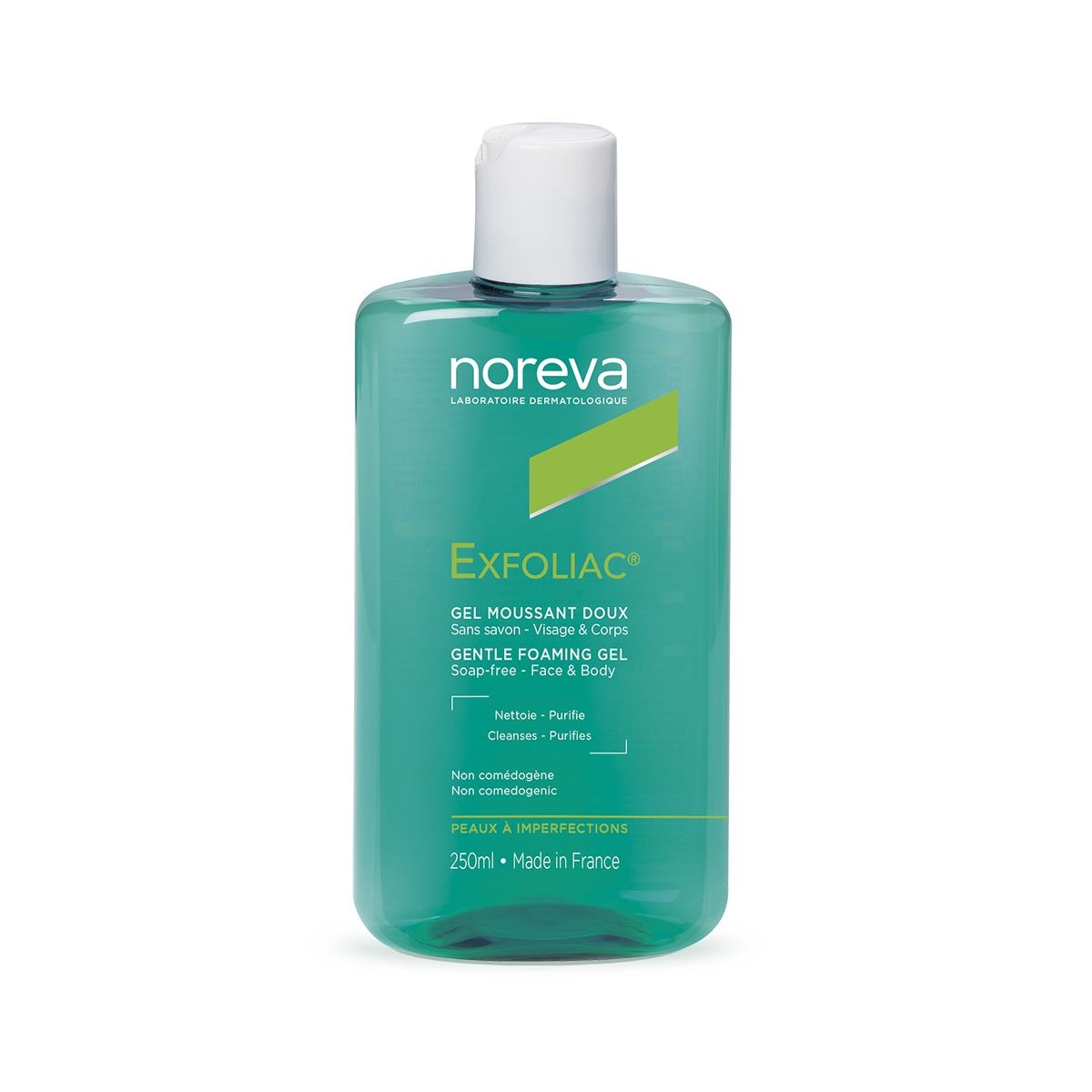 NOREVA EXFOLIAC PESUGEEL ÕRN AKNELISELE NAHALE 250ML - Product Image