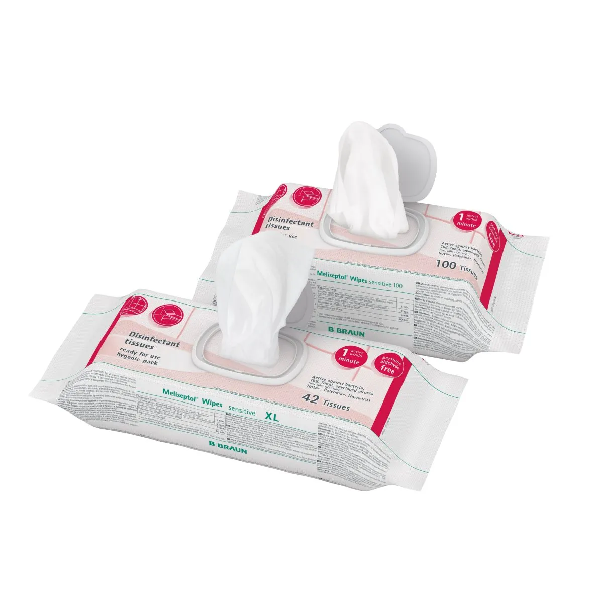 MELISEPTOL® WIPES SENSITIVE 100 18CMX20CM N100 - Product Image