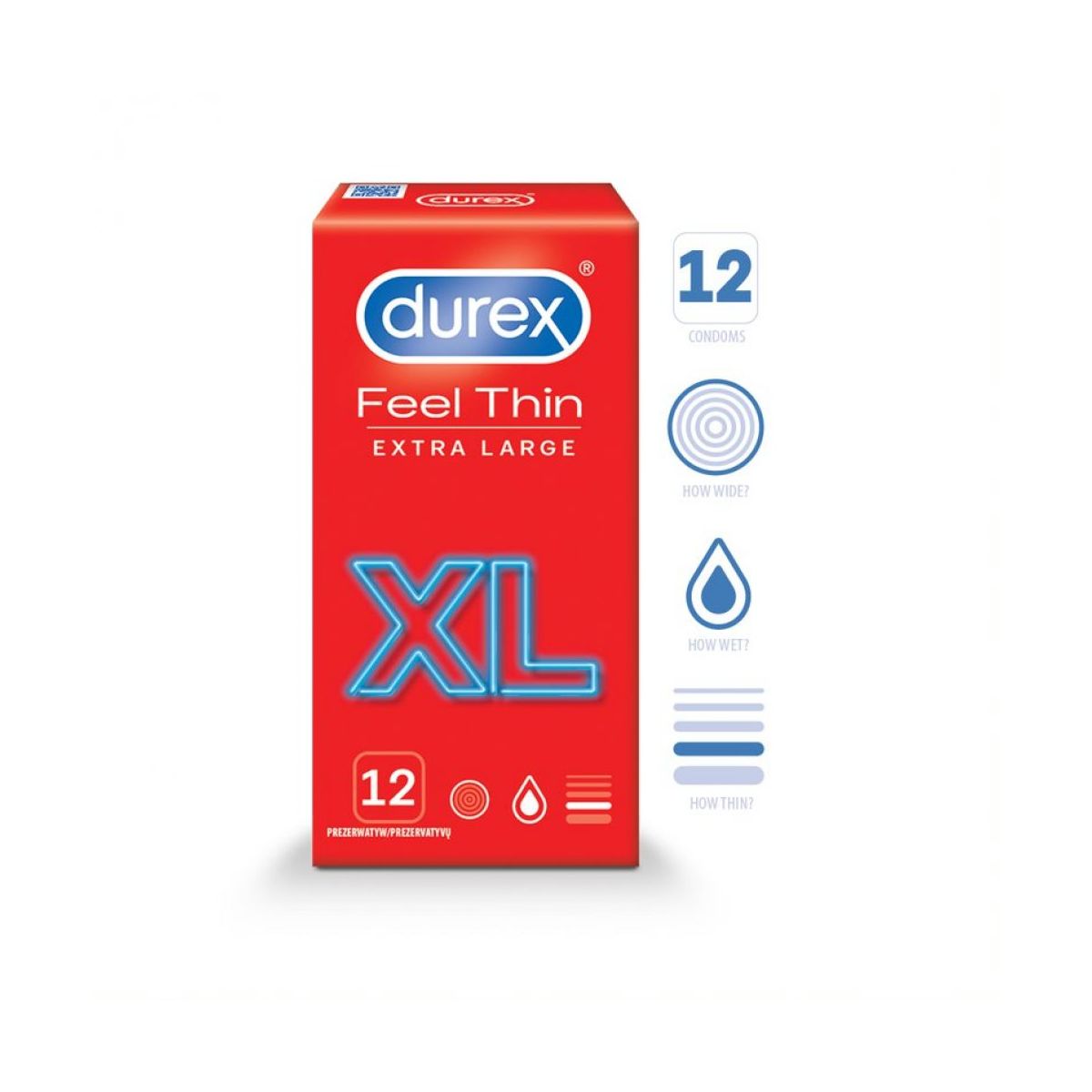 DUREX FEEL THIN XL KONDOOMID N12 - Product Image