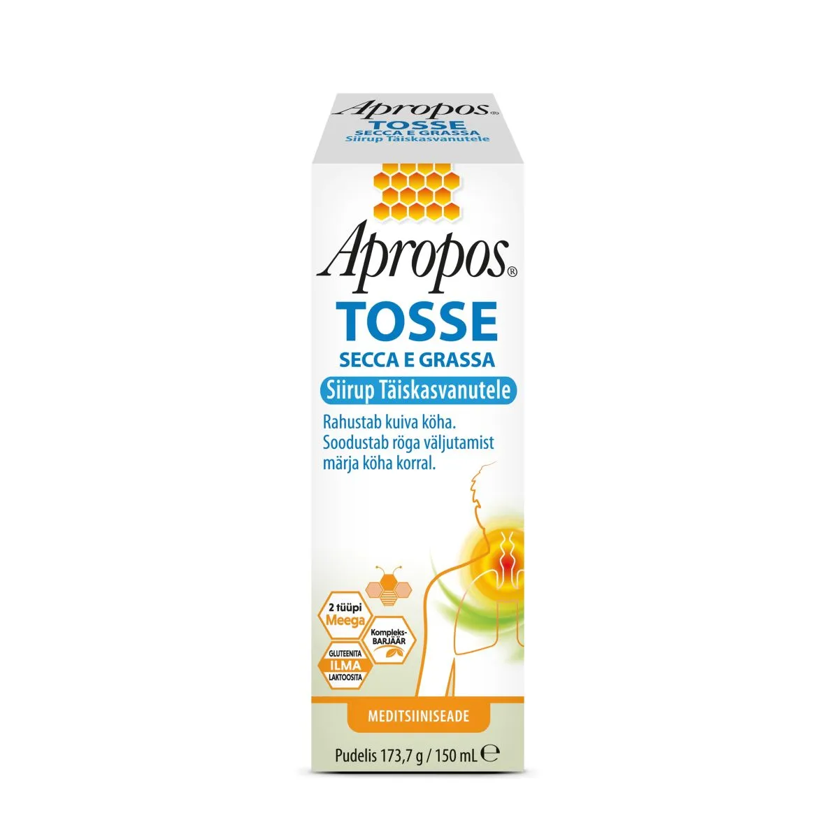 APROPOS TOSSE KÖHASIIRUP TÄISKASVANUTELE 150ML - Product Image