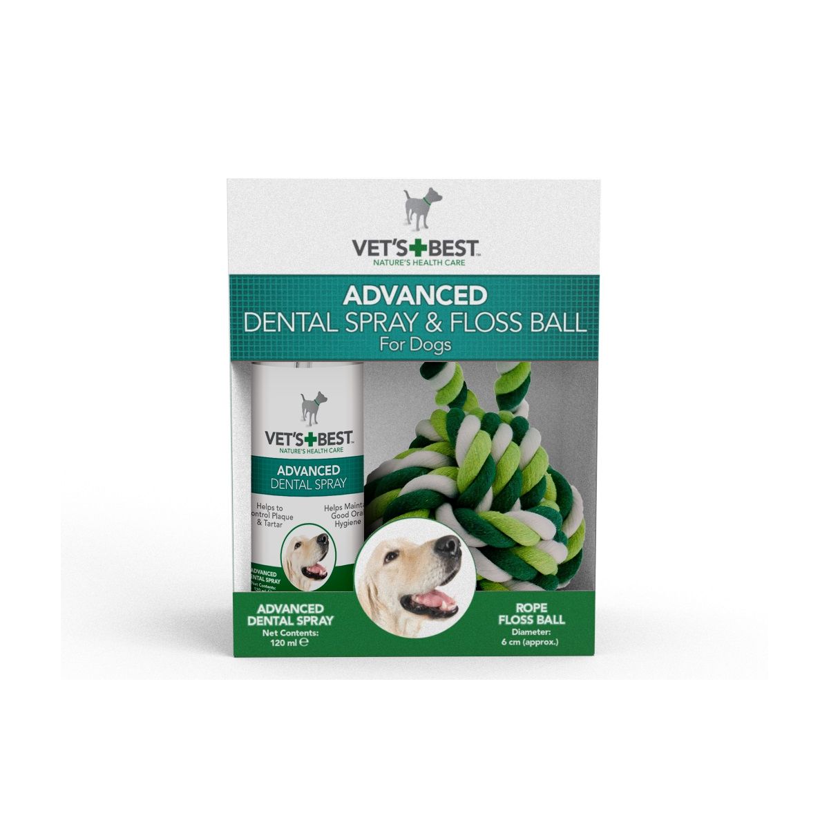 Vet's Best suuhooldussprei 120 ml ja pall - Product Image