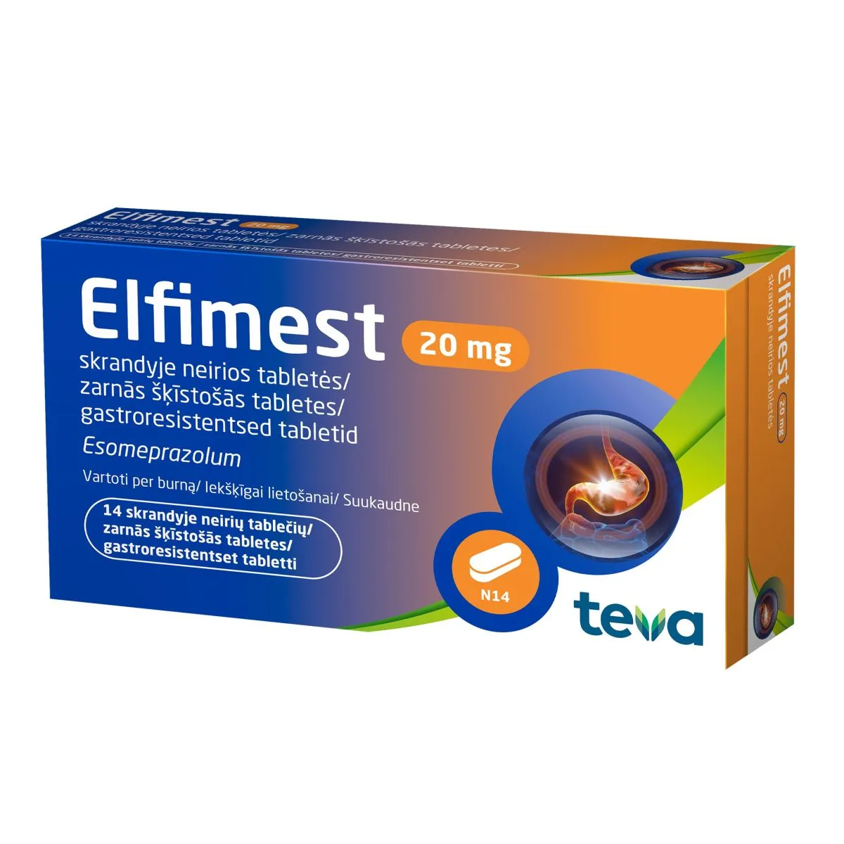 ELFIMEST GASTRORESIST TBL 20MG N14