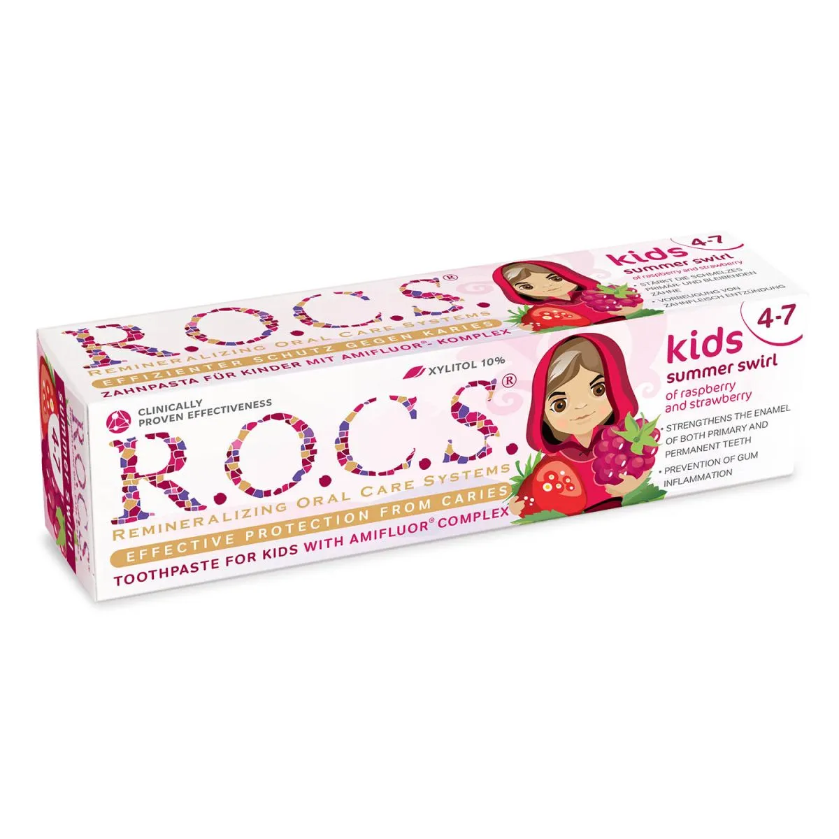 R.O.C.S.®  HAMBAPASTA KIDS (4-7A.) VAARIKAS JA AEDMAASIKAS 45G - Product Image