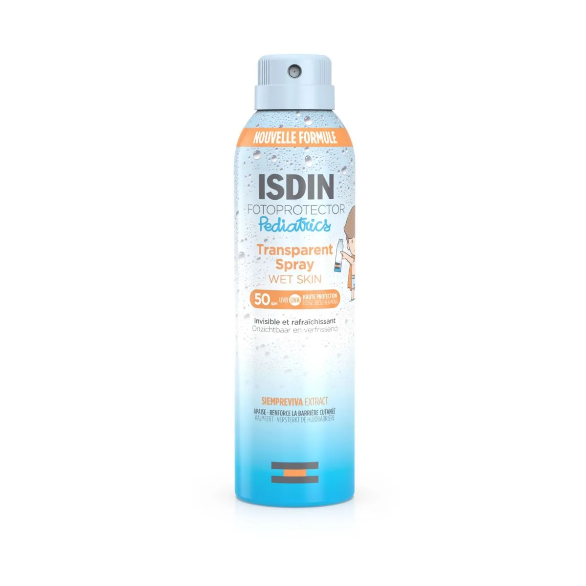 ISDIN PÄIKSEKAITSEAEROSOOL MÄRJALE NAHALE LASTE SPF50 250ML - Product Image