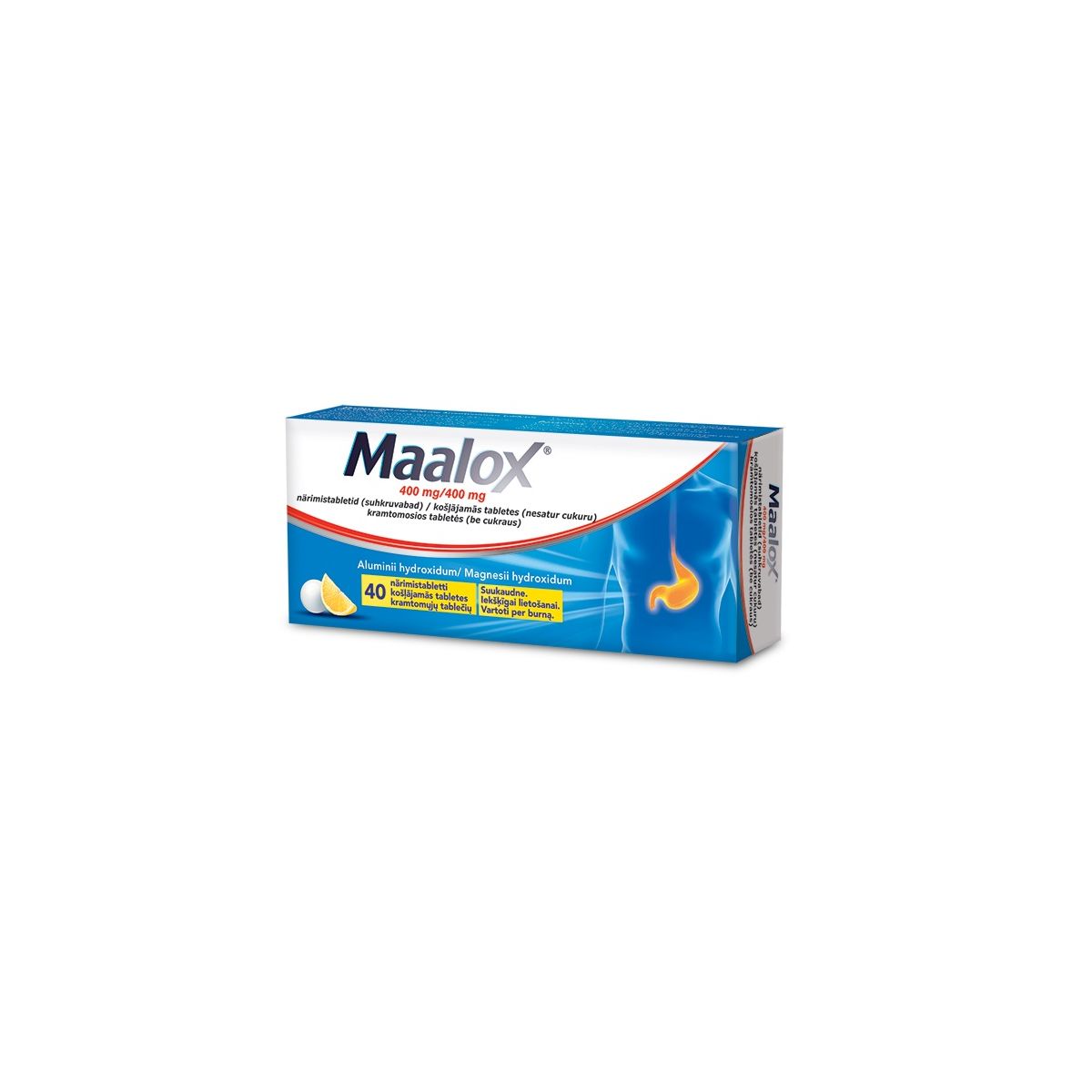 MAALOX NÄRIMISTBL 400MG+400MG N40 SUHKRUVABA