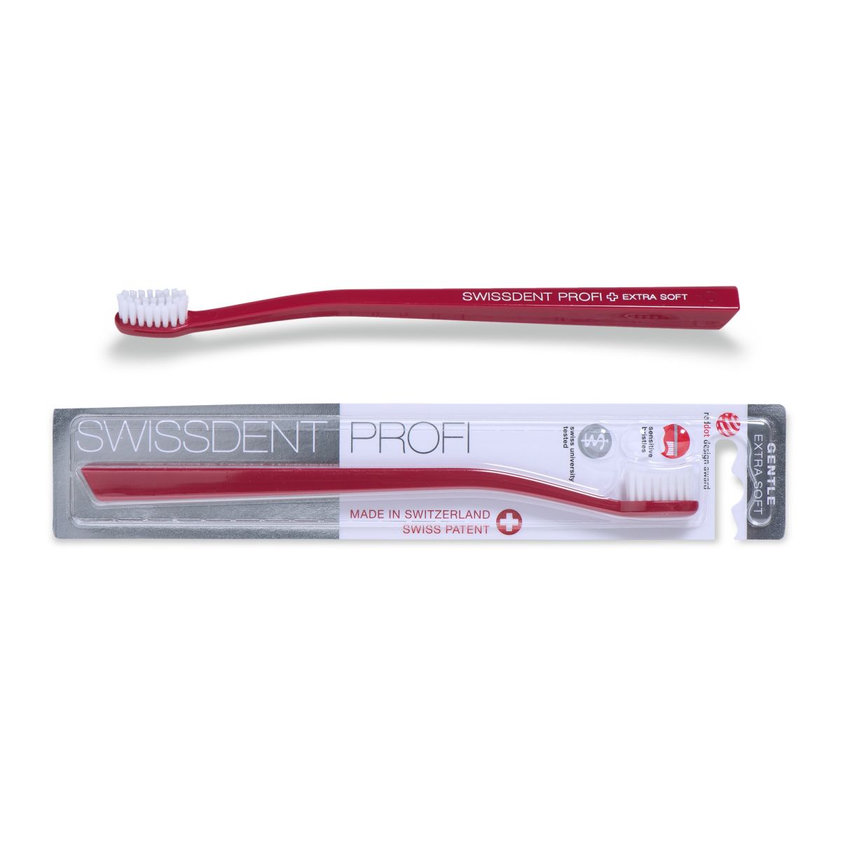 SWISSDENT HAMBAHARI EXTRA-SOFT BORDOOPUNANE/VALGE N1 - Product Image