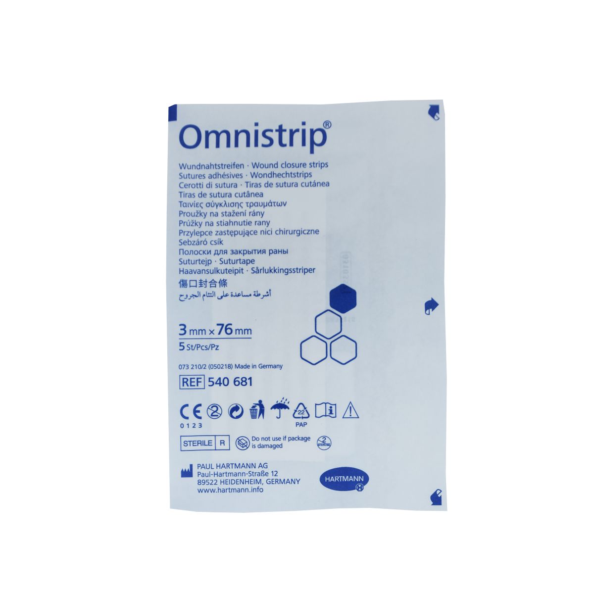 OMNISTRIP HAAVASULGEMISPLAASTER 3X76MM N5 - Product Image