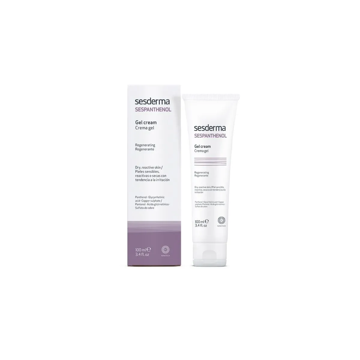 SESDERMA SESPANTHENOL GEEL-KREEM TUNDLIKULE NAHALE 100ML - Product Image