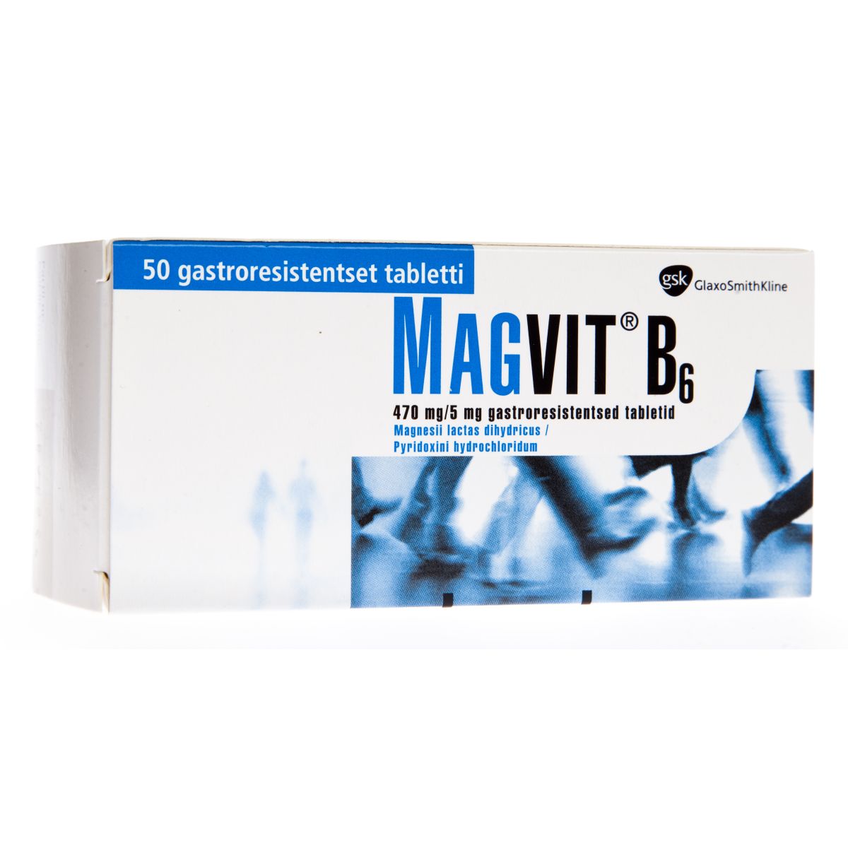 MAGVIT B6 GASTRORESIST TBL 470MG+5MG N50 (BLISTER) - Product Image