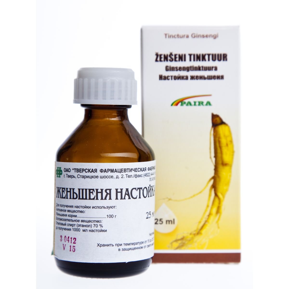 GINSENG TINCT. 25ML (PAIRA) - Product Image