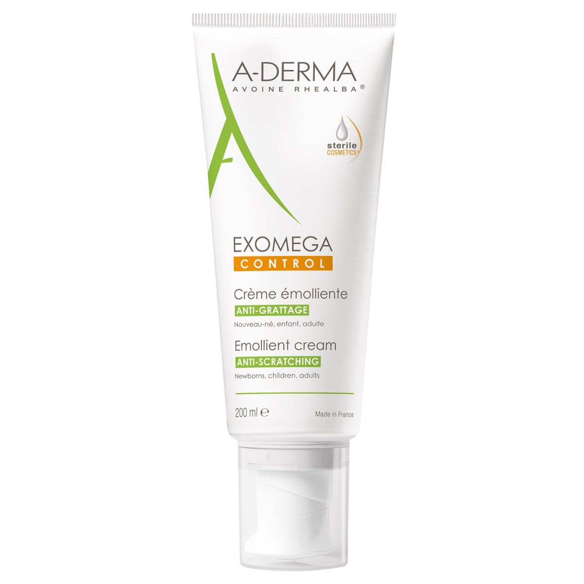 A-DERMA EXOMEGA CONTROL KREEM ATOOPILISELE NAHALE 200ML VANA - Product Image