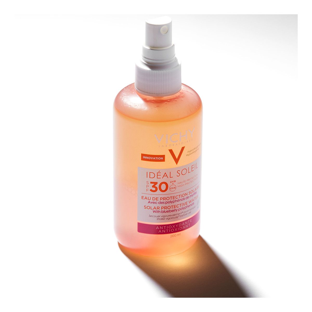 VICHY CS ANTIOKSÜDANTNE PIHUSTATAV PÄIKESEKAITSE VESI SPF30 200ML - Product Image