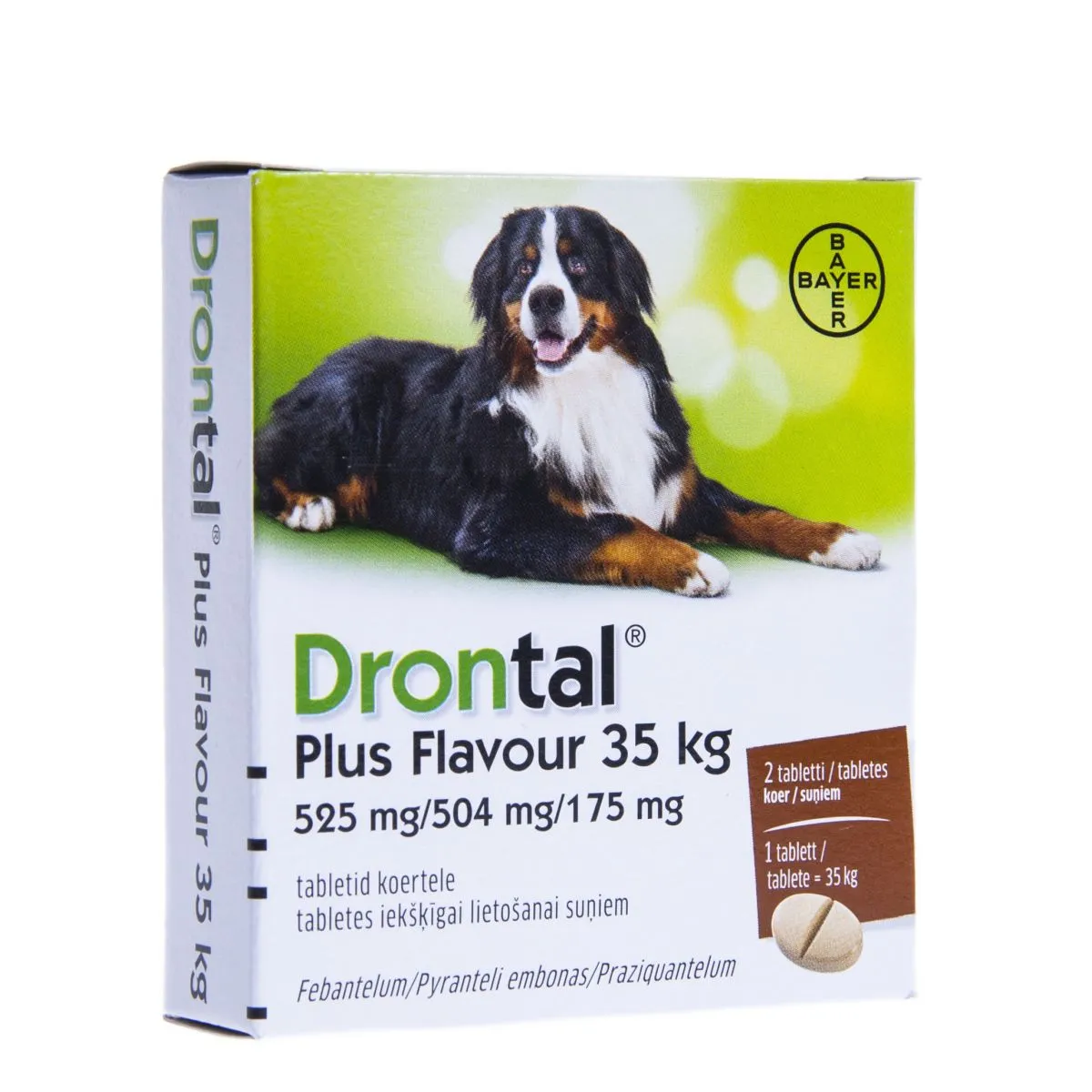 DRONTAL PLUS FLAVOUR 35KG TBL 175MG+525MG+504MG N2 - Product Image