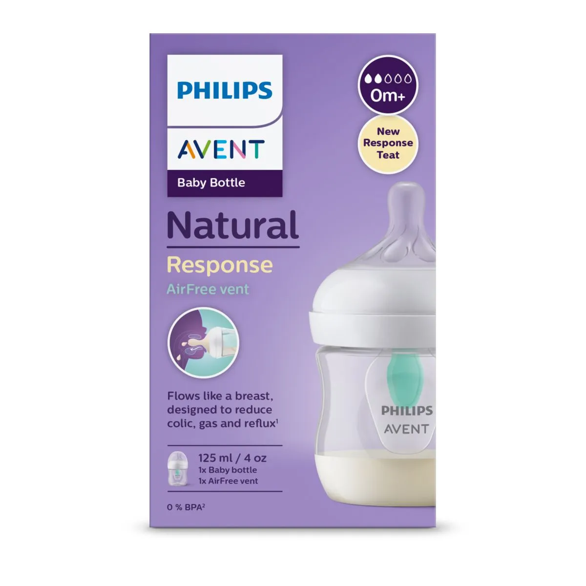 AVENT TOITMISPUDEL NATURAL AIRFREE 125ML 0+ - Product Image