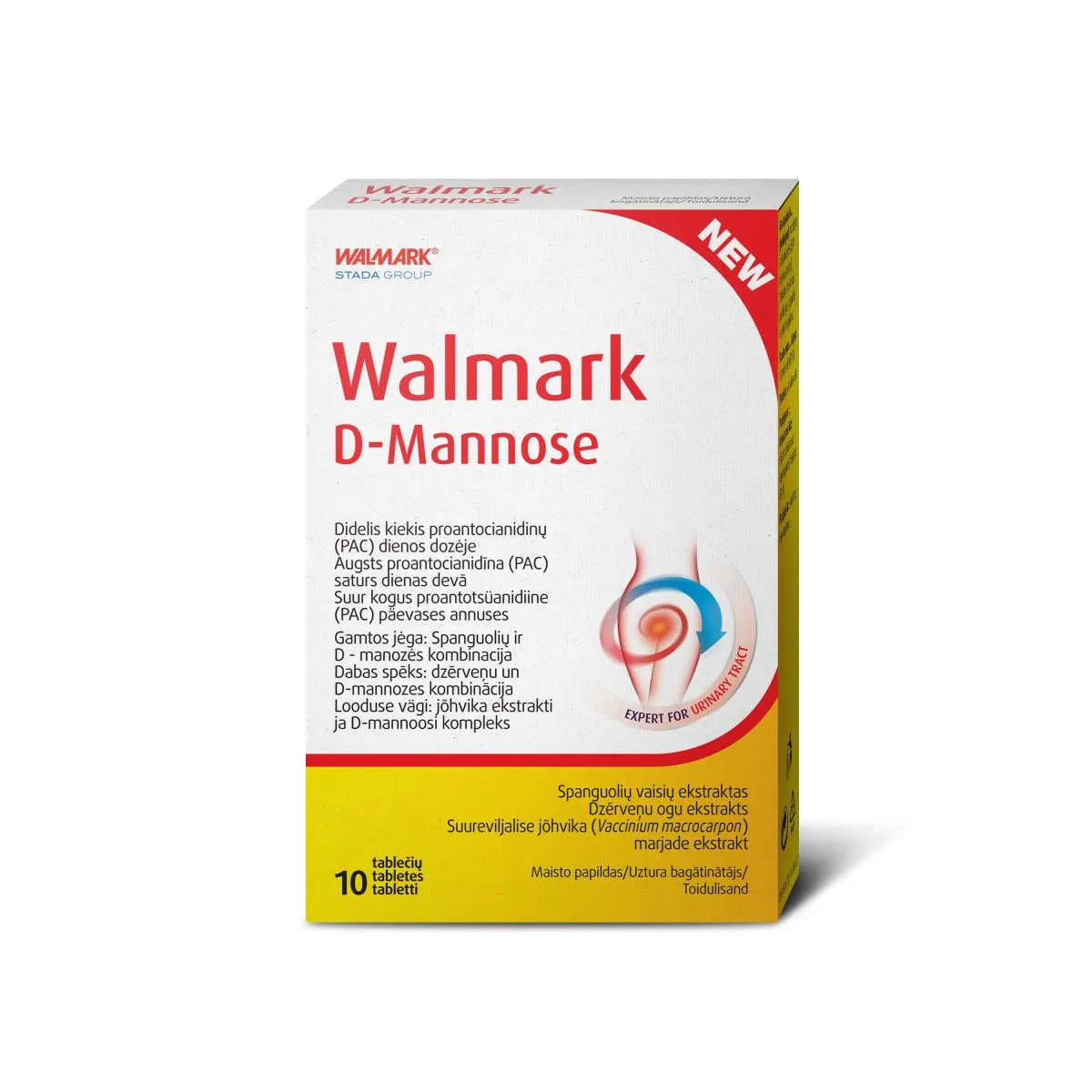 WALMARK D-MANNOSE BY URINAL TBL N10 - Product Image