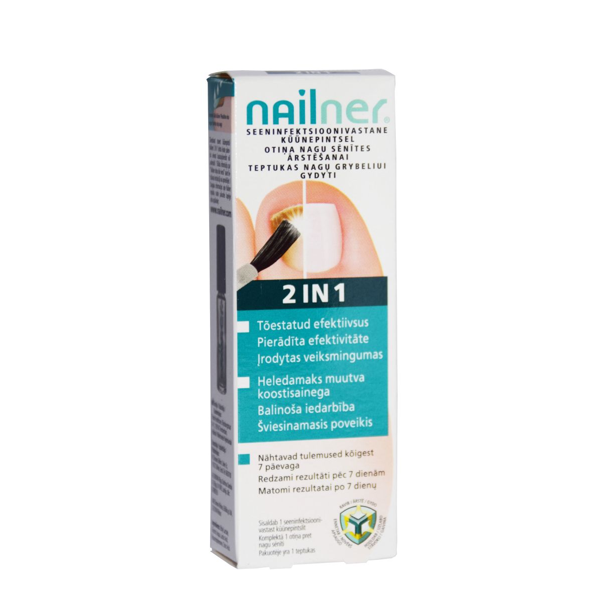 NAILNER 2IN1 KÜÜNEPINTSEL SEENHAIGUSTE RAVIKS 5ML - Product Image