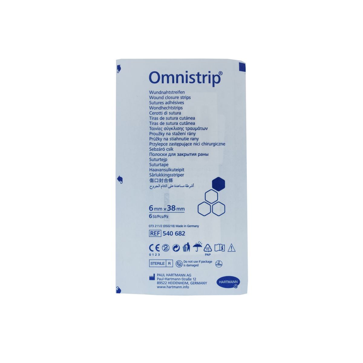 OMNISTRIP HAAVASULGEMISPLAASTER 6X38MM N6 - Product Image